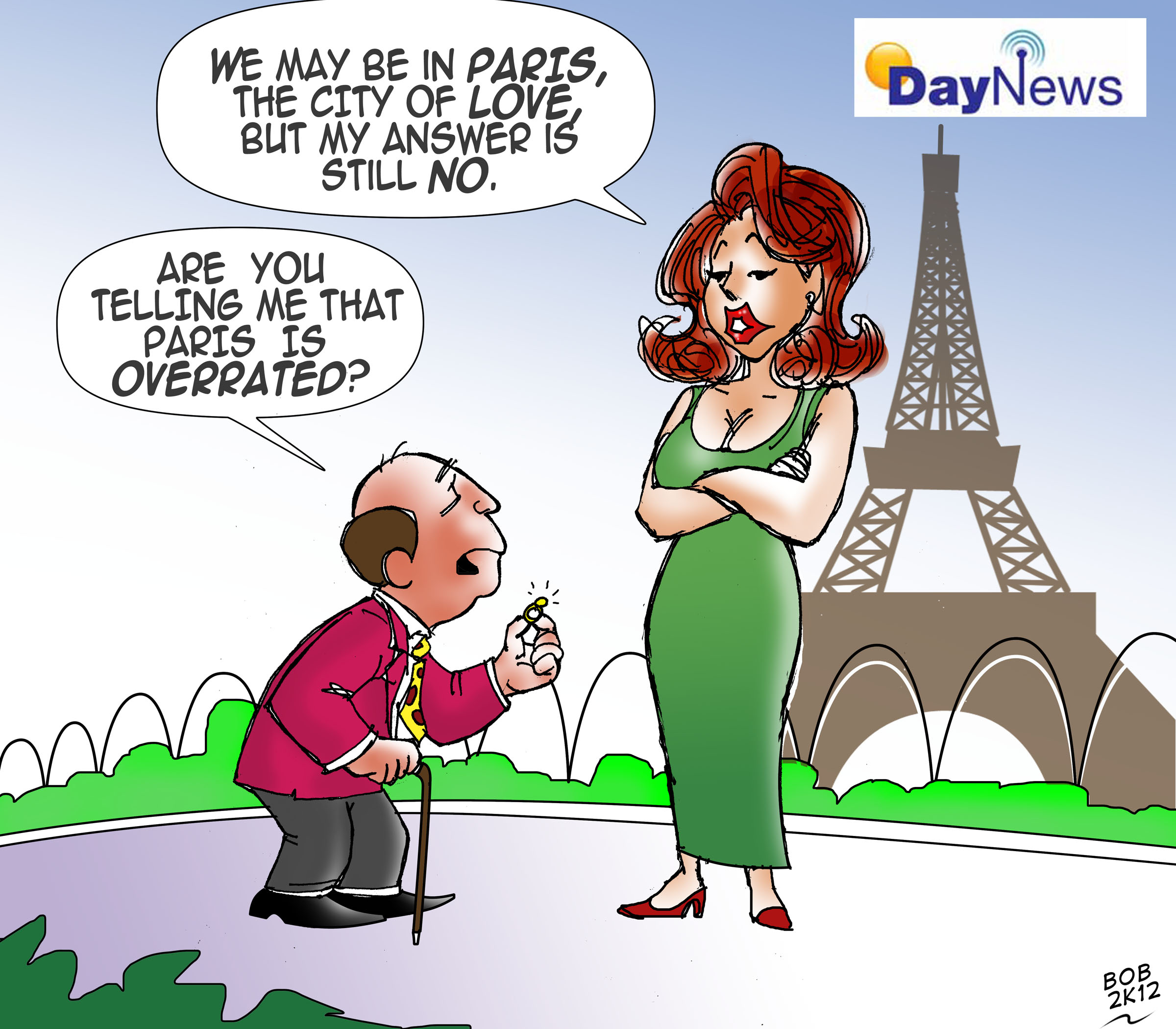 Paris-City of Love - Day News Cartoon Of The Day
