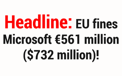 European Commission fines Microsoft