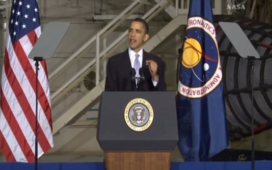 President Barack Obama at KSC
