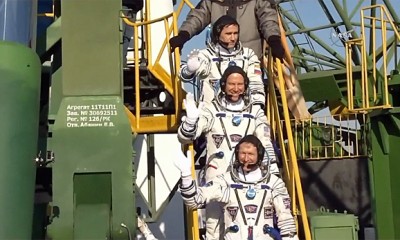 Commander Malenchenko NASA Astronaut Kopra And EU Space Agency Astronaut Peake
