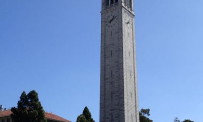 61168520 - october 2015 - berkeley: sather tower and the campus of the university of california at berkeley, california.